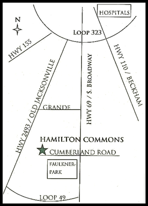 Map to Hamilton Commons on Cumberland